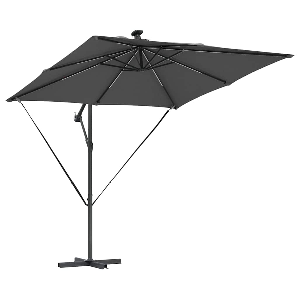 vidaXL Parasol déporté Banane anthracite 249 x 249 x 250 cm