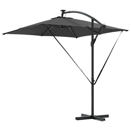 vidaXL Parasol déporté Banane anthracite 249 x 249 x 250 cm