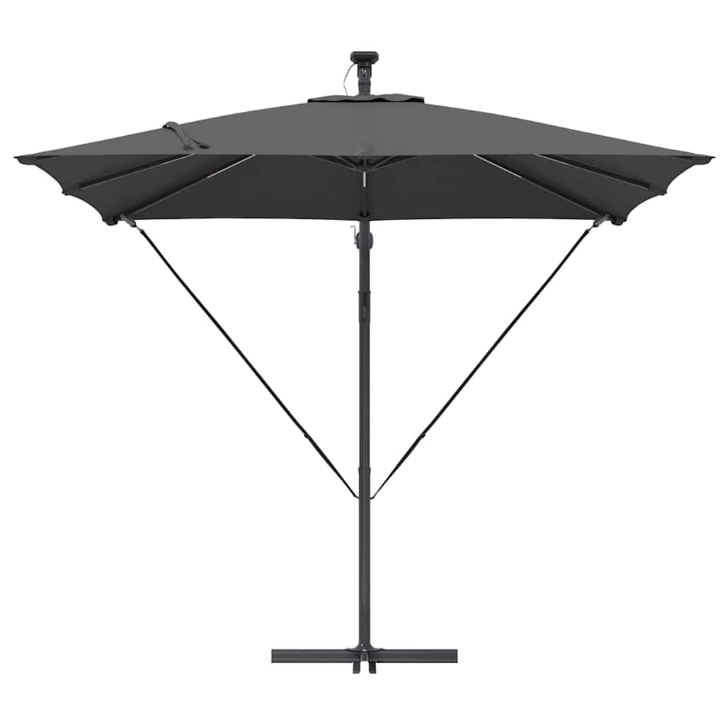 vidaXL Parasol déporté Banane anthracite 249 x 249 x 250 cm