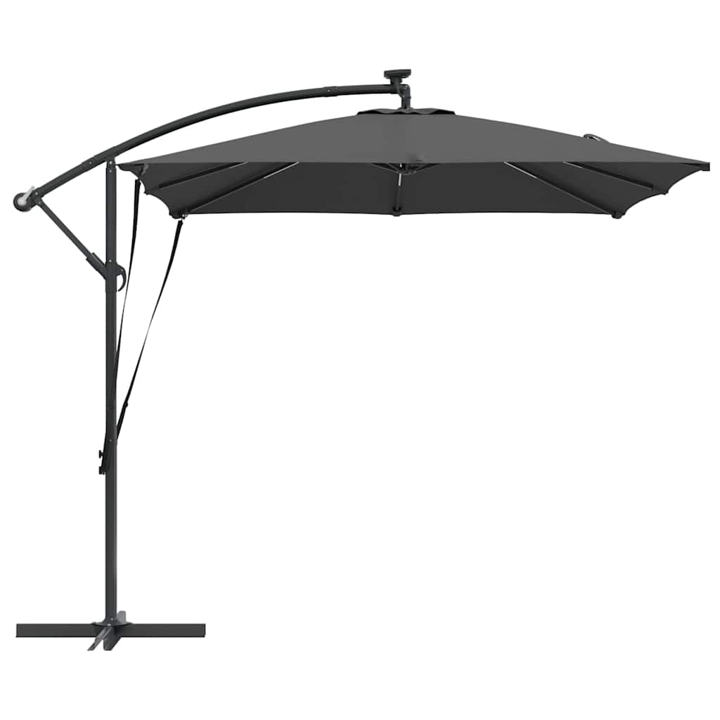 vidaXL Parasol déporté Banane anthracite 249 x 249 x 250 cm