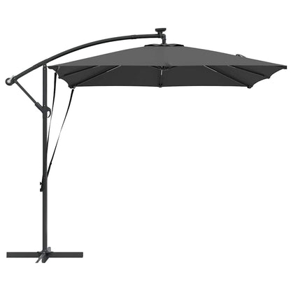 vidaXL Parasol déporté Banane anthracite 249 x 249 x 250 cm