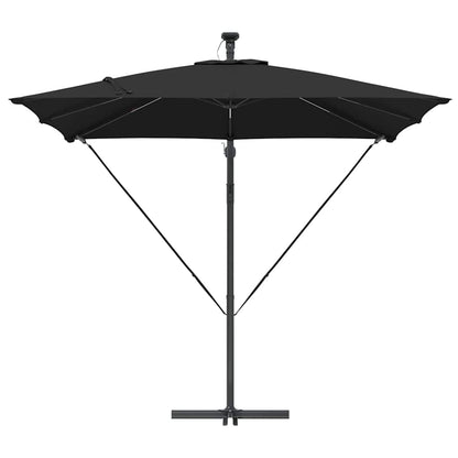 vidaXL Parasol déporté bananier Noir 249 x 249 x 250 cm