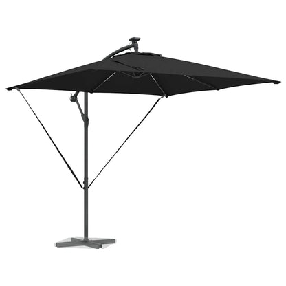 vidaXL Parasol déporté bananier Noir 249 x 249 x 250 cm