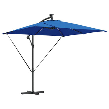 vidaXL Parasol déporté bananier bleu 249 x 249 x 250 cm