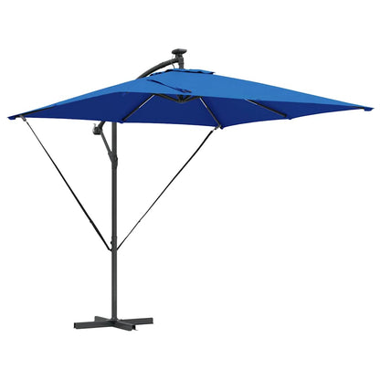 vidaXL Parasol déporté bananier bleu 249 x 249 x 250 cm