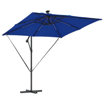vidaXL Parasol déporté bananier bleu 249 x 249 x 250 cm