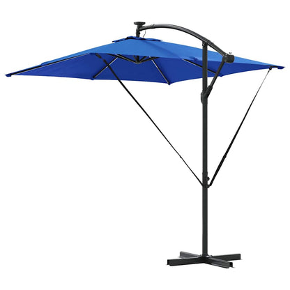 vidaXL Parasol déporté bananier bleu 249 x 249 x 250 cm