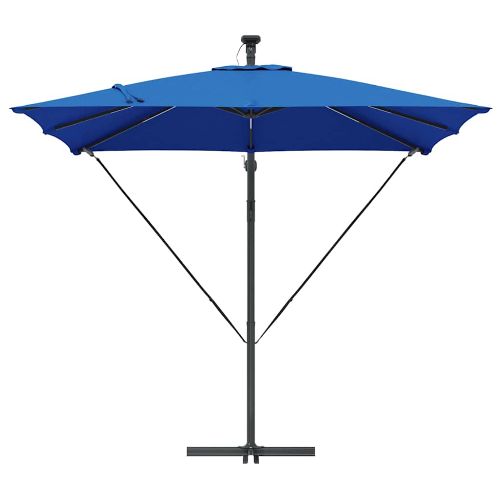vidaXL Parasol déporté bananier bleu 249 x 249 x 250 cm