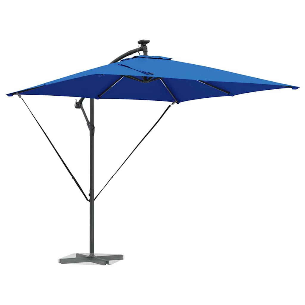 vidaXL Parasol déporté bananier bleu 249 x 249 x 250 cm