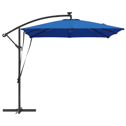 vidaXL Parasol déporté bananier bleu 249 x 249 x 250 cm