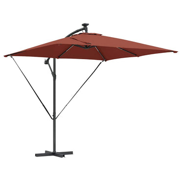 vidaXL Parasol déporté Banane Terre Cuite 249 x 249 x 250 cm