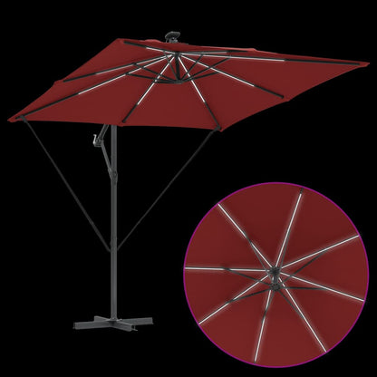 vidaXL Parasol déporté Banane Terre Cuite 249 x 249 x 250 cm