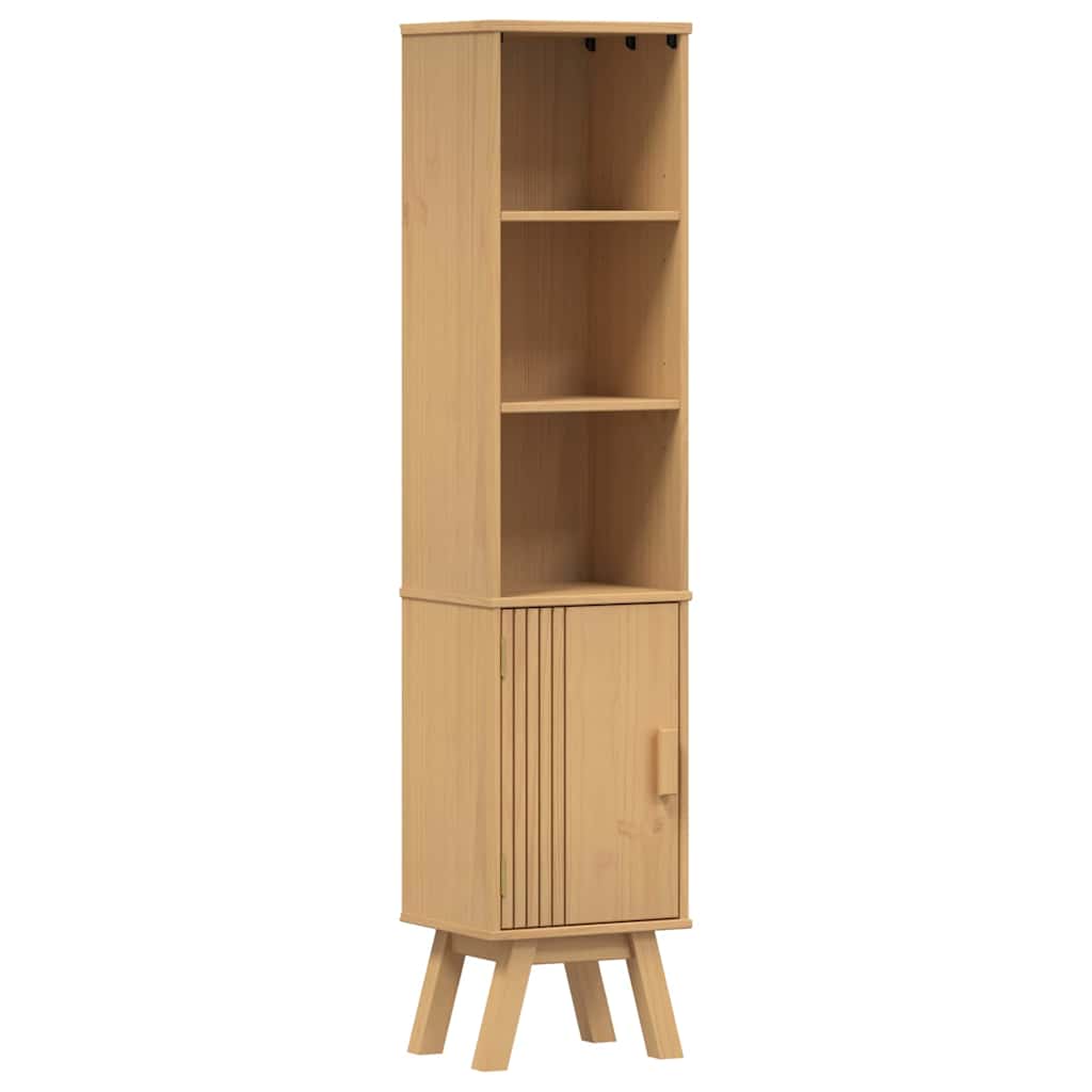 vidaXL Badezimmermöbel-Set mit Regal 4 pcs Braun Massivholz Kiefer