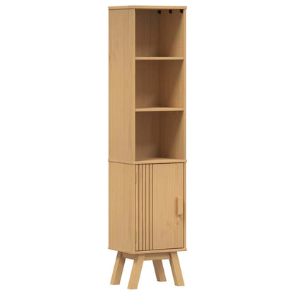 vidaXL Badezimmermöbel-Set mit Regal 4 pcs Braun Massivholz Kiefer