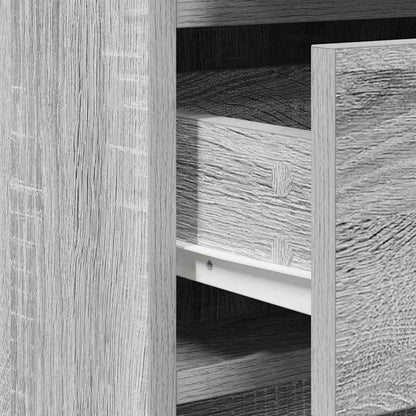 Schminktisch mit Tür 2 pcs Grau 50 x 41 x 135 cm Holzwerkstoff