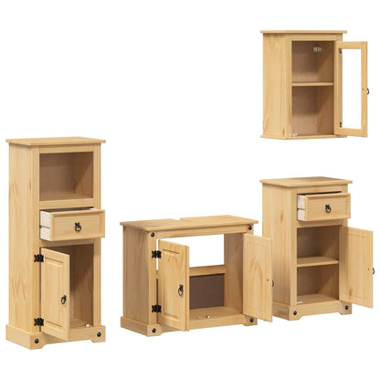 vidaXL Ensemble de 4 meubles de salle de bain Corona Bois de pin massif