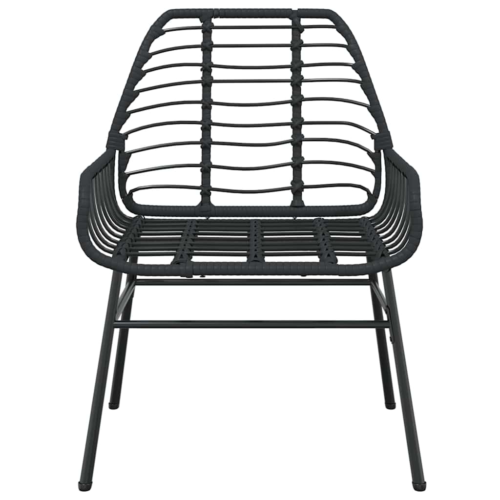 vidaXL Ensemble de salle à manger de jardin 7 pièces en résine tressée noire et verre