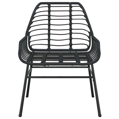 vidaXL Ensemble de salle à manger de jardin 7 pièces en résine tressée noire et verre