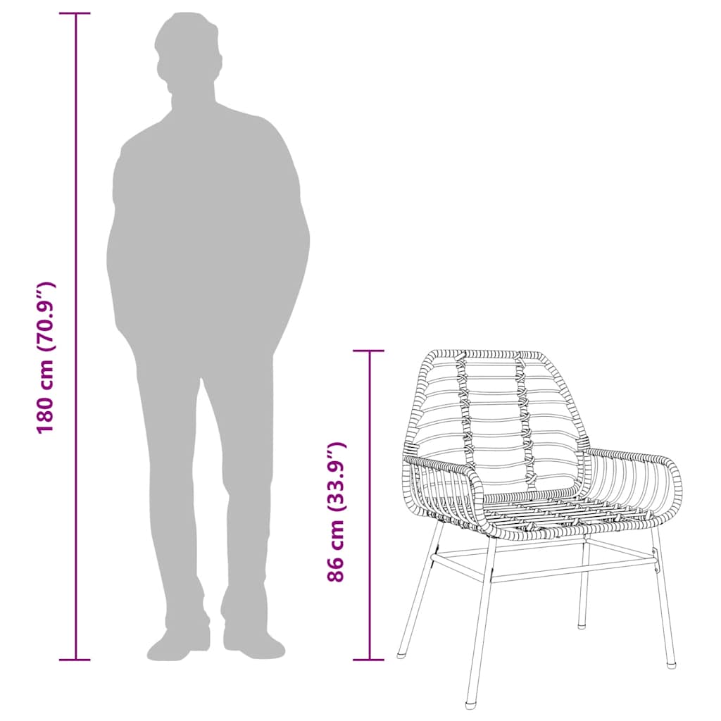 vidaXL Ensemble de salle à manger de jardin 9 pcs en résine tressée et verre noir