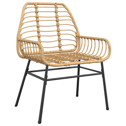 vidaXL Ensemble de salle à manger de jardin 9 pièces en résine tressée marron et verre