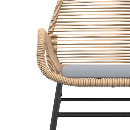 vidaXL 5-tlg. Garten-Essgruppe mit Kissen Braun Poly Rattan Glas