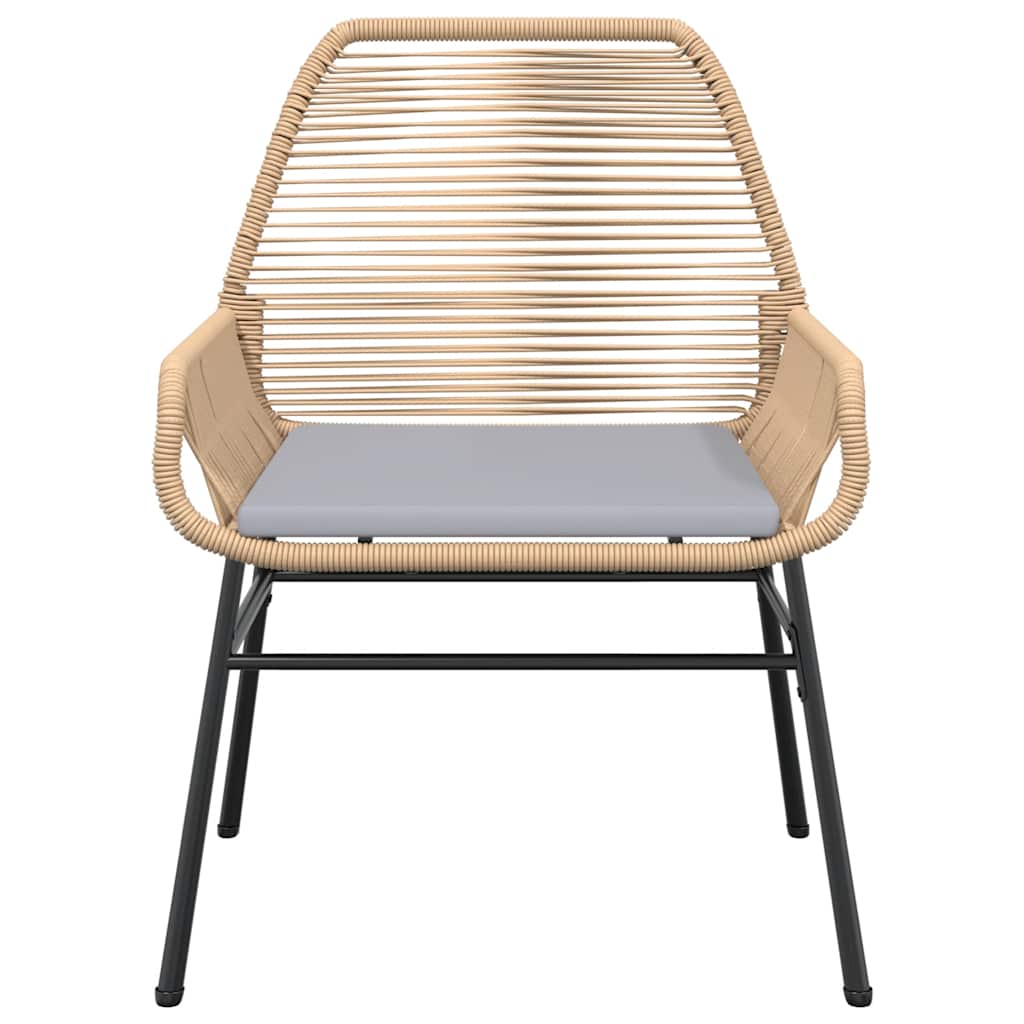 vidaXL 5-tlg. Garten-Essgruppe mit Kissen Braun Poly Rattan Glas