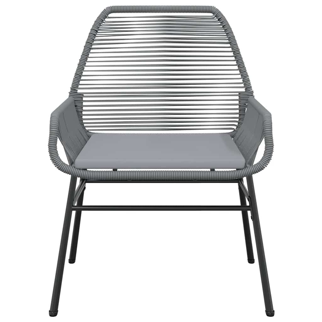 vidaXL 5-tlg. Garten-Essgruppe mit Kissen Grau Poly Rattan Glas