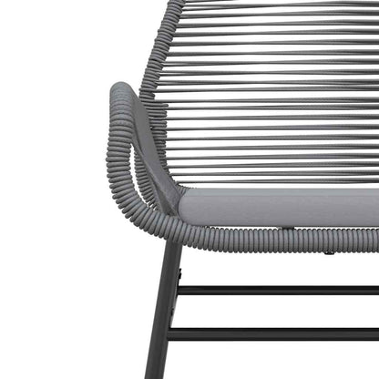 vidaXL 5-tlg. Garten-Essgruppe mit Kissen Grau Poly Rattan Glas
