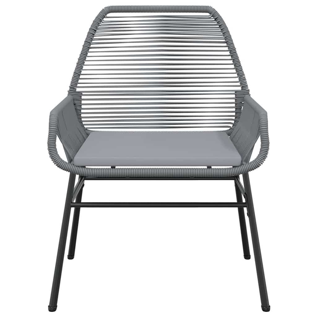 vidaXL 5-tlg. Garten-Essgruppe mit Kissen Grau Poly Rattan Glas