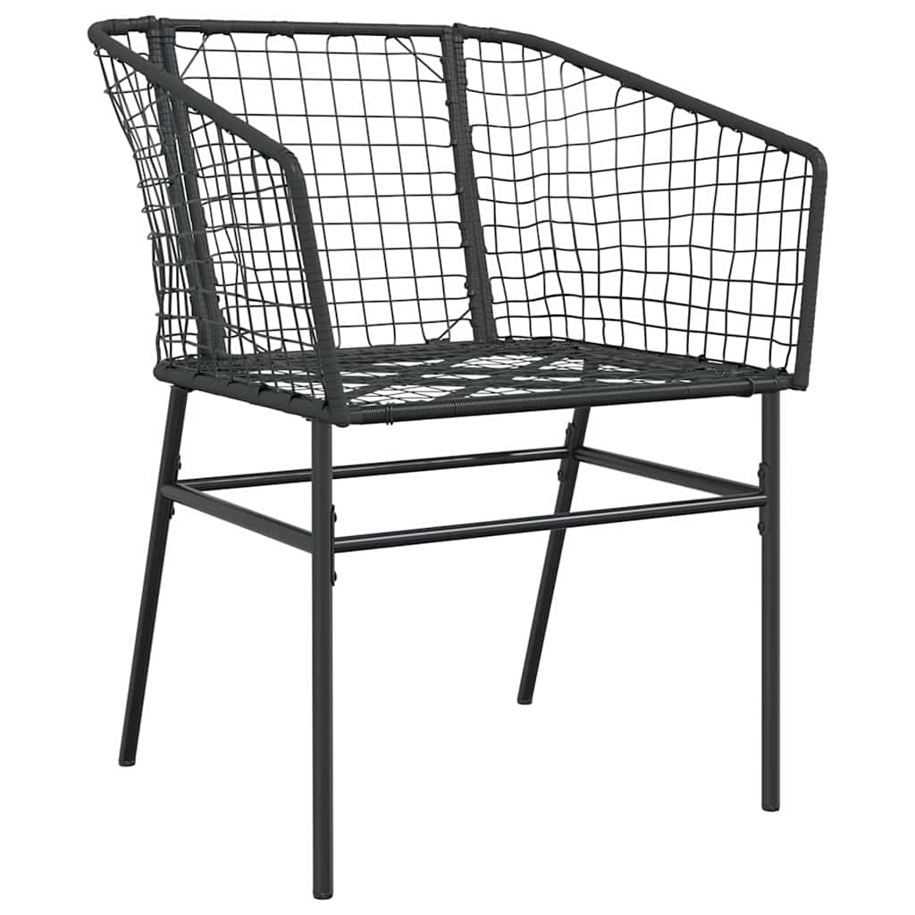 vidaXL 5-teiliges Garten-Esszimmerset aus schwarzem Polyrattanglas