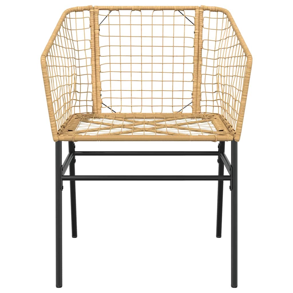 vidaXL Salon de jardin 5 pcs Marron Résine tressée et verre