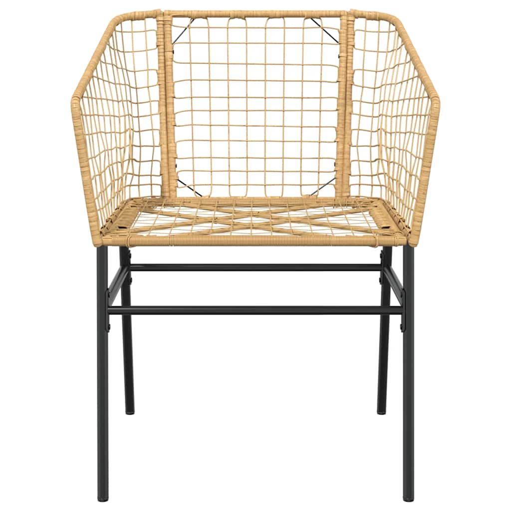 vidaXL Salon de jardin 5 pcs Marron Résine tressée et verre