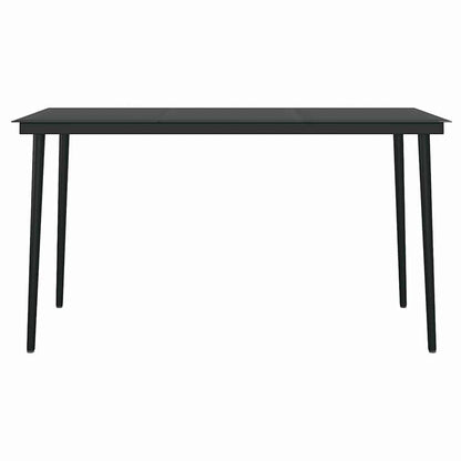 vidaXL 5-tlg. Garten-Essgruppe mit Kissen Grau Poly Rattan Glas