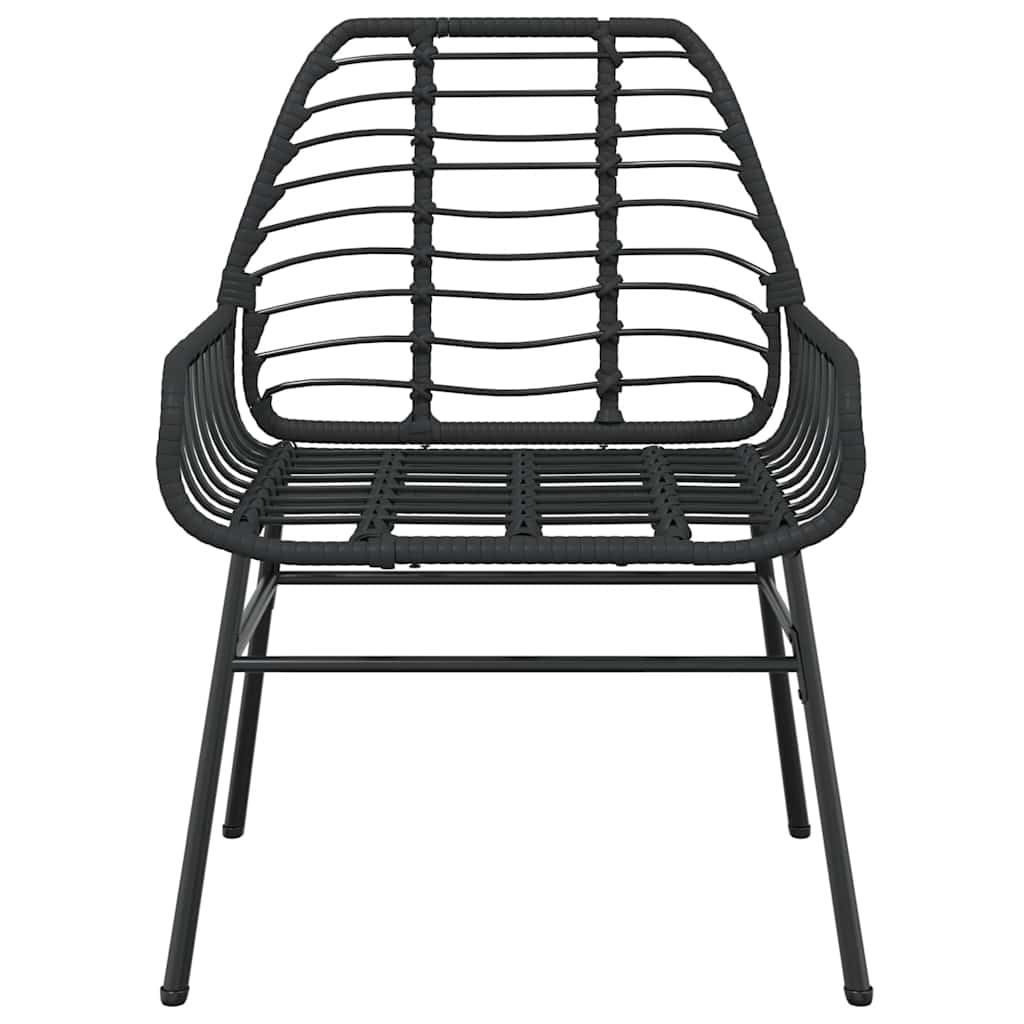 vidaXL Ensemble de salle à manger de jardin 7 pièces en résine tressée noire et verre