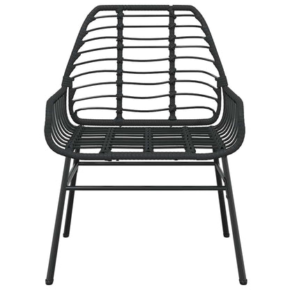 vidaXL Ensemble de salle à manger de jardin 7 pièces en résine tressée noire et verre