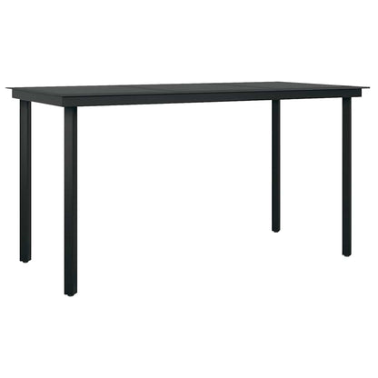 vidaXL 5-tlg. Garten-Essgruppe mit Kissen Schwarz Poly Rattan Glas