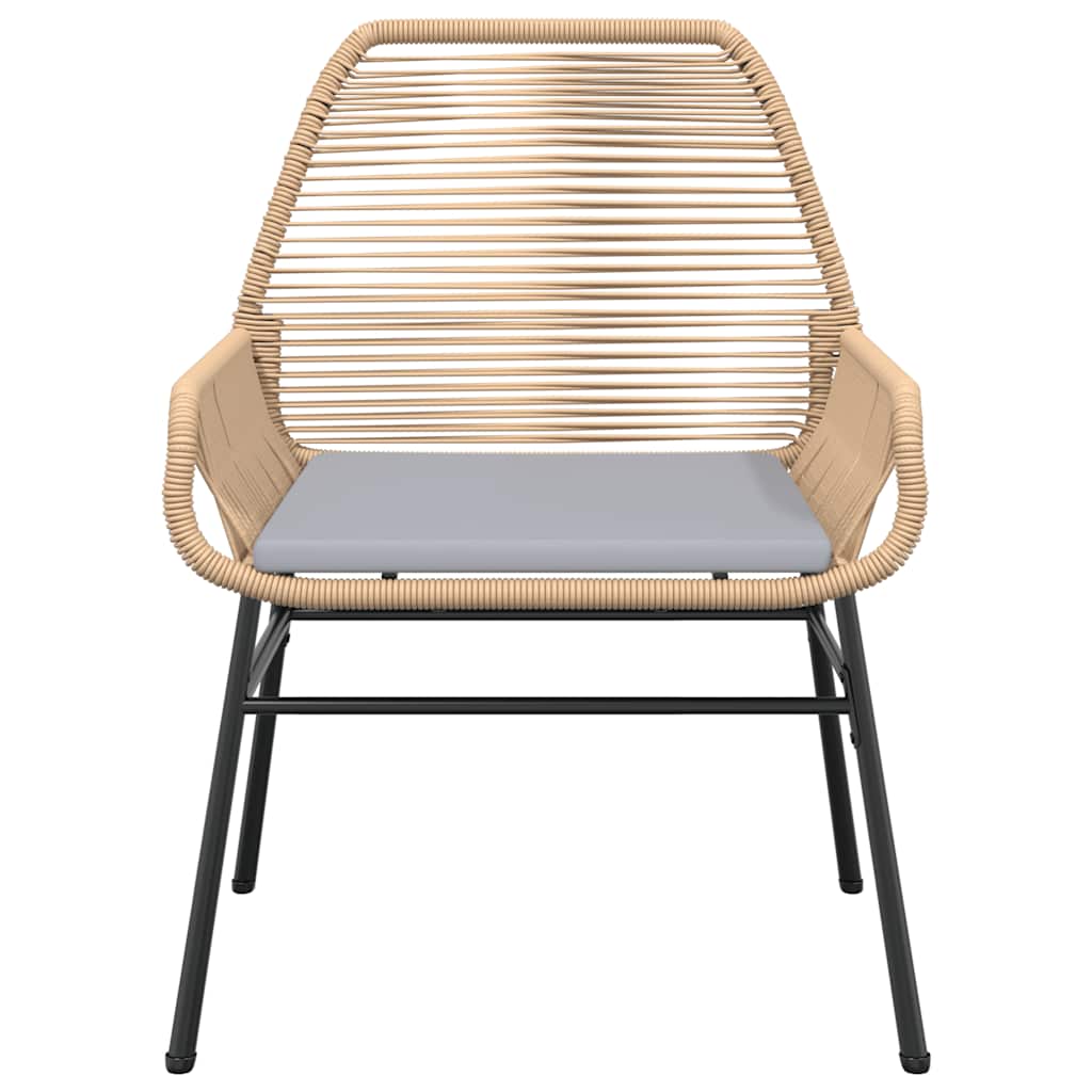vidaXL 5-tlg. Garten-Essgruppe mit Kissen Braun Poly Rattan Glas