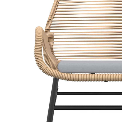 vidaXL 5-tlg. Garten-Essgruppe mit Kissen Braun Poly Rattan Glas