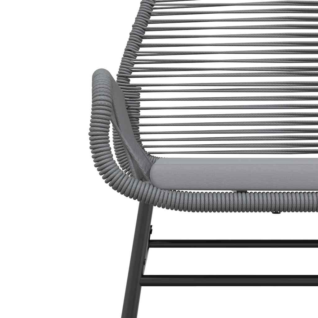 vidaXL 5-tlg. Garten-Essgruppe mit Kissen Grau Poly Rattan Glas