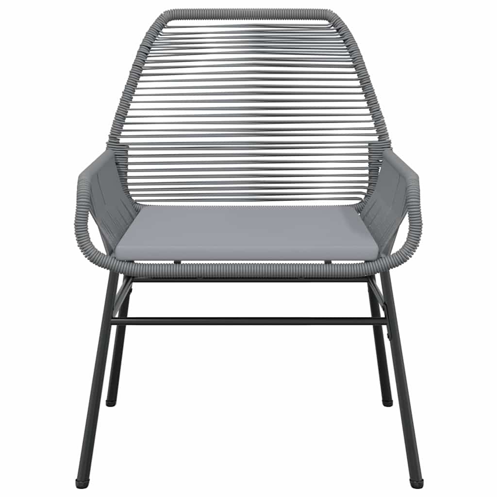 vidaXL 5-tlg. Garten-Essgruppe mit Kissen Grau Poly Rattan Glas
