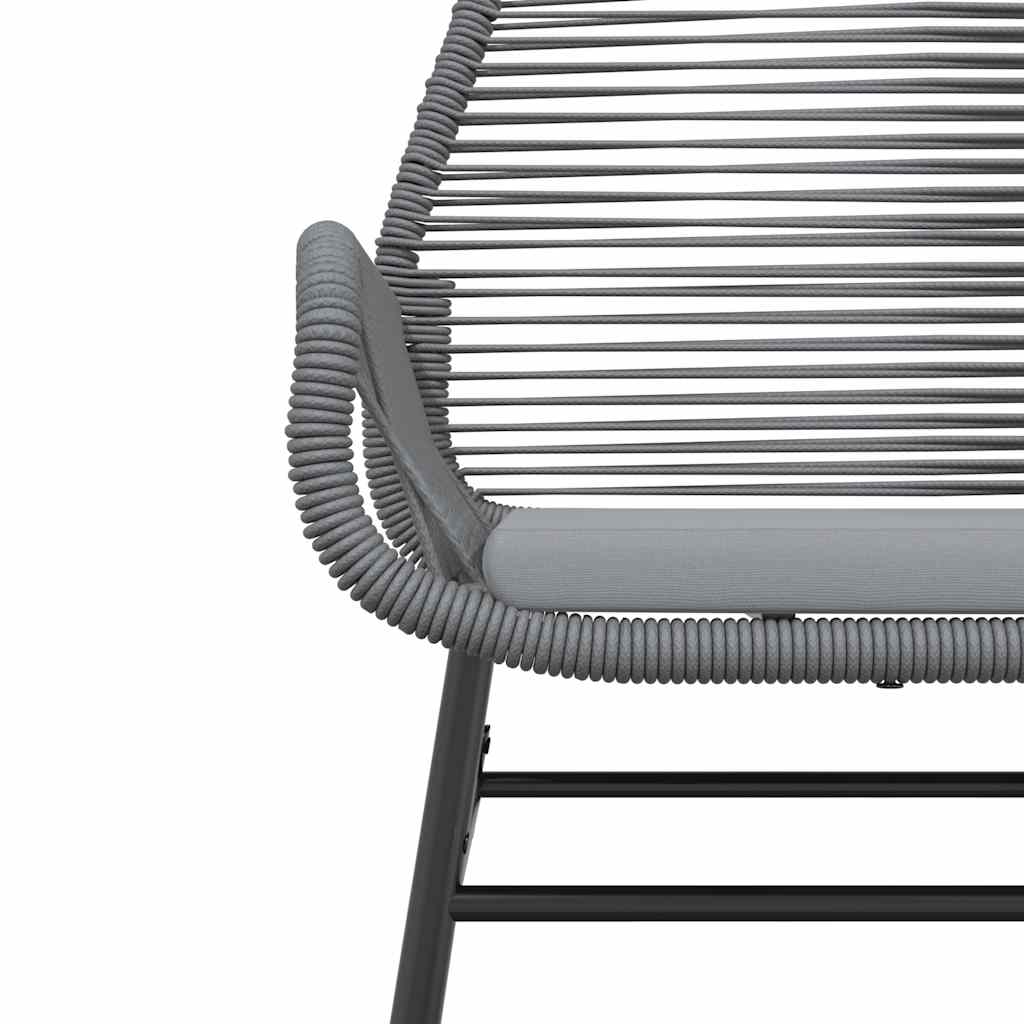 vidaXL 5-tlg. Garten-Essgruppe mit Kissen Grau Poly Rattan Glas