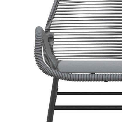 vidaXL 5-tlg. Garten-Essgruppe mit Kissen Grau Poly Rattan Glas
