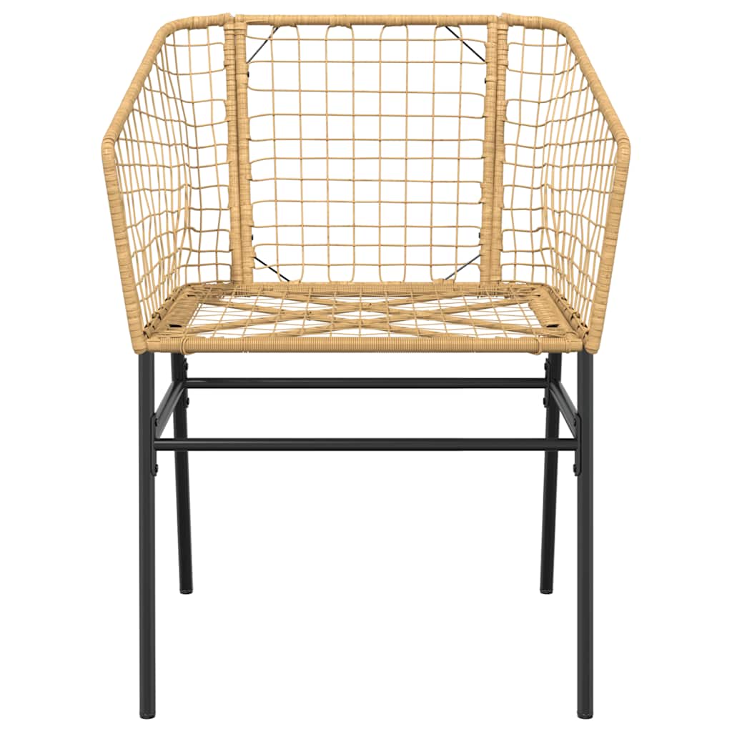 vidaXL 5-teiliges Garten-Esszimmerset Braunes Polyrattanglas