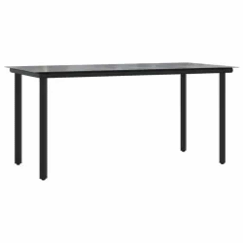vidaXL 5-tlg. Garten-Essgruppe mit Kissen Braun Poly Rattan Glas
