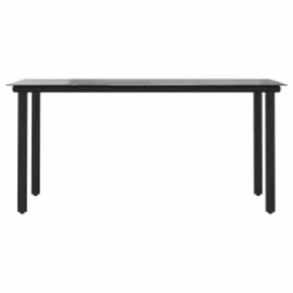 vidaXL 5-tlg. Garten-Essgruppe mit Kissen Braun Poly Rattan Glas