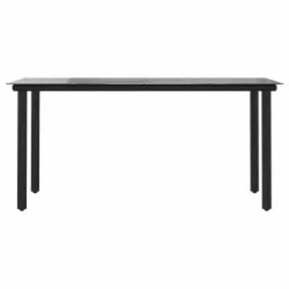 vidaXL 5-tlg. Garten-Essgruppe mit Kissen Braun Poly Rattan Glas