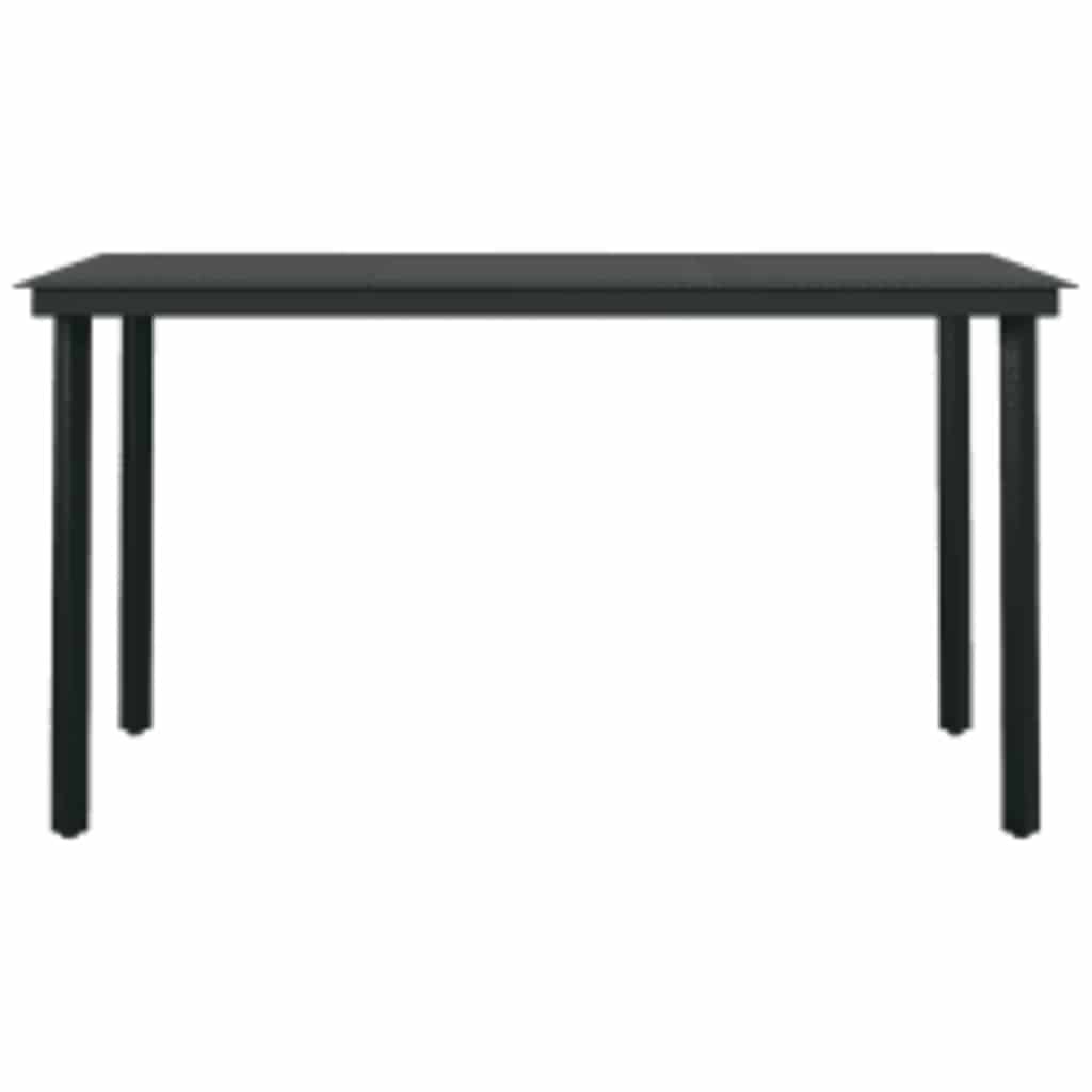 vidaXL 5-tlg. Garten-Essgruppe mit Kissen Braun Poly Rattan Glas