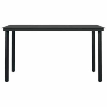vidaXL 5-tlg. Garten-Essgruppe mit Kissen Grau Poly Rattan Glas