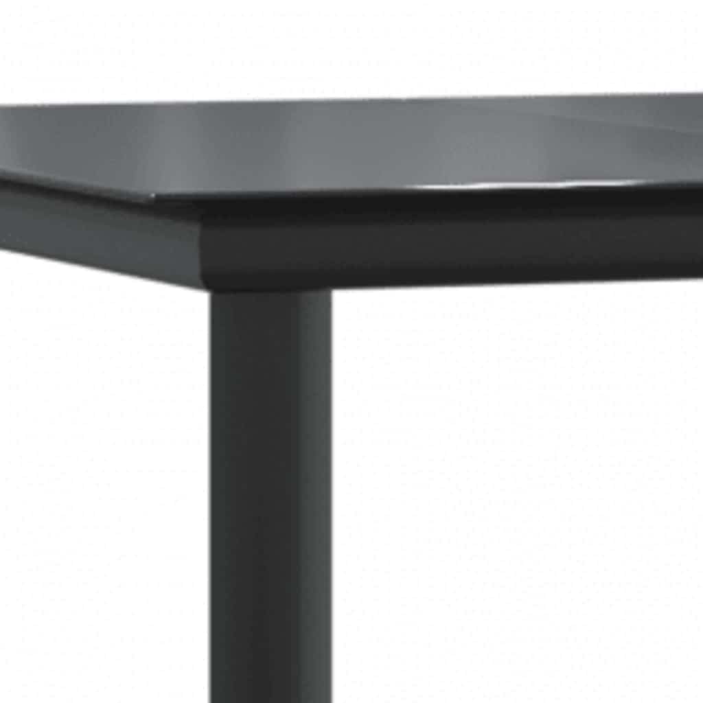 vidaXL 5-tlg. Garten-Essgruppe mit Kissen Grau Poly Rattan Glas