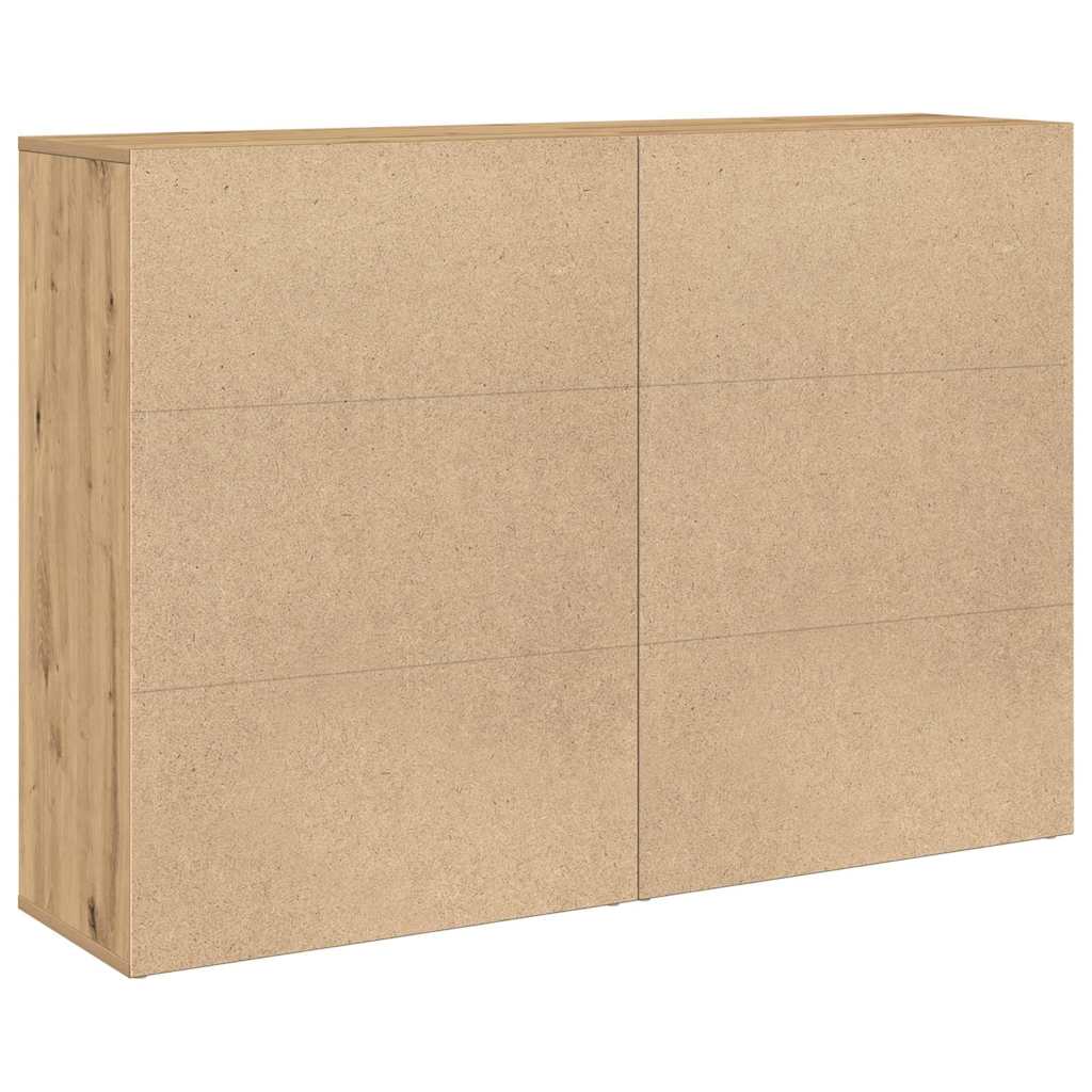 vidaXL Sideboard 2 pcs Artisan-Eiche 60 x 31 x 84 cm Holzwerkstoff